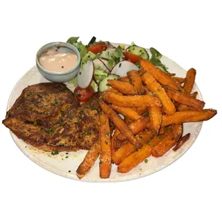 Cajun Chicken cu Cartofi dulci si salata 450g