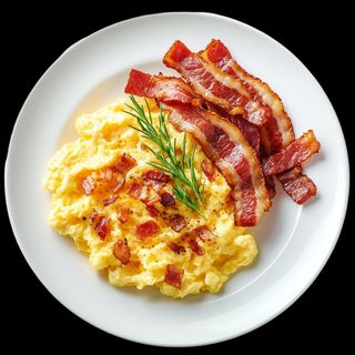 Scrambled Eggs cu Bacon si branza Cheddar 250g