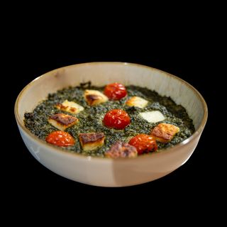 Spanac cu haloumi