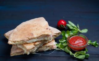 Pizza sandwich bacon