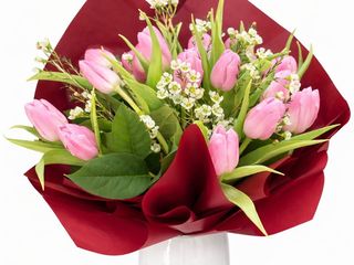 Buchet cu 17 Lalele roz