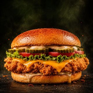 Crispy chicken burger (370g)