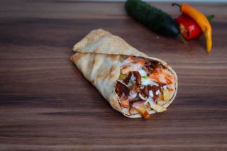 Shaorma de pui la lipie mare