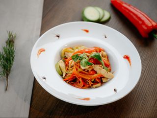 Piept de pui în trei culori