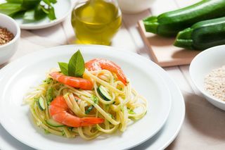 Linguine gamberi e zucchine