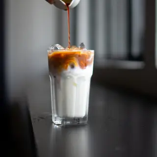 Milk with coffee