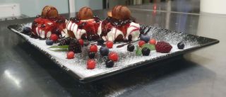 Papanași cu dulceata de afine