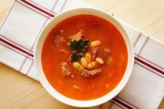 Ciorba de fasole cu carne de afumatura 560 ML