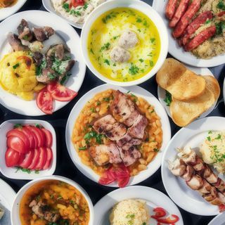 Meniu ficăței grătar cu garnitură și salată varză