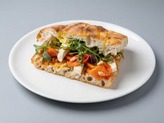 Vegetarian Focaccia- ardei copt