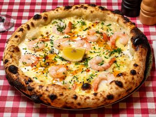 Pizza Gamberi in Bianco