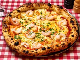 Pizza Gamberi al Rosso