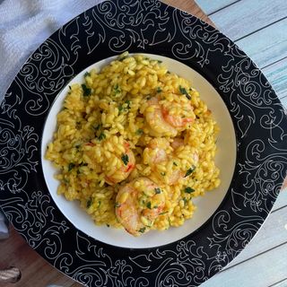 Risotto cu sofran si fructe de mare