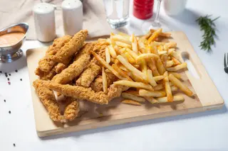 Diavolo Crispy Duo cu cartofi prajiti 