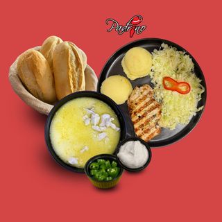 Ciorbă rădăuțeană+Cotlet de porc cu piure de cartofi+ salată de varză