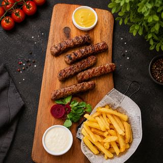 Platou de mititei cu cartofi prajiti -300/180/50g