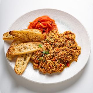 Scramble tofu.