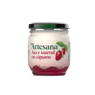 Artesana iaurt din lapte vaca cu capsuni 160g
