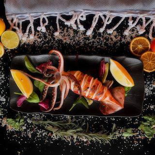 Calamar cu branza feta