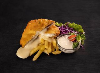 Sajtal töltött hátszín/Cotlet umplut cu cașcaval