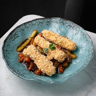 Legume Glasate cu Crispy Tofu