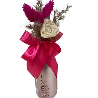 Cadou cu Bottega rose gold si decoratiune florala