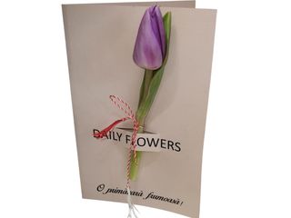 Felicitare - Martisor cu lalea fresh