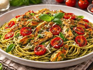 SPAGHETTI PUI & PESTO GENOVESE