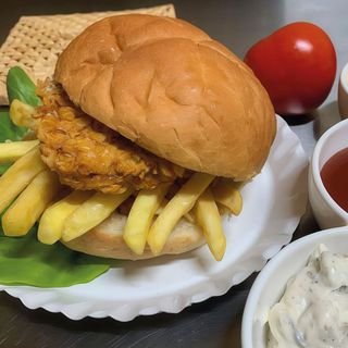 Hamburger crispy pui