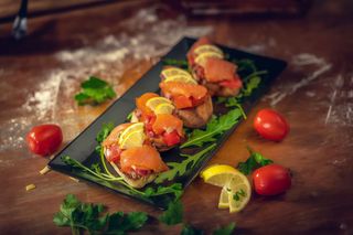 Bruschete cu somon afumat