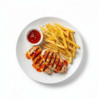 Piept de pui thailandez si cartofi prajiti