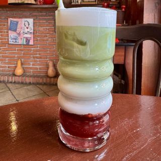 Strawberry Matcha Latte