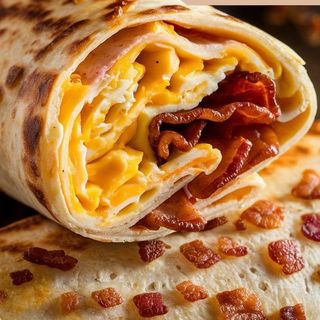 Bacon & cheddar wrap