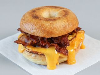 Bacon & cheddar bagel