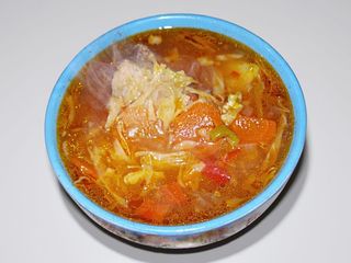 Ciorba de varza cu carne de porc 350 g