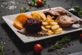 Pulpa de rata confiata, confit de canard