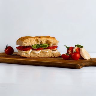 Focaccia sandwich Caprese