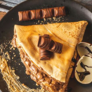 Clătite banane și Kinder bueno 