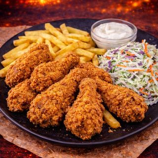 Meniu Aripioare crispy cu cartofi prăjiți