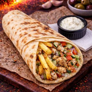 Shaorma de pui la lipie