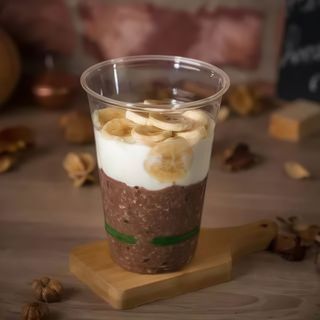 Overnight oats cu banană şi cacao