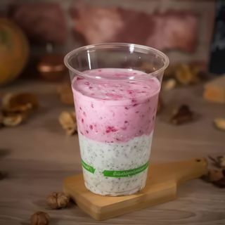 Budincă de chia în două culori