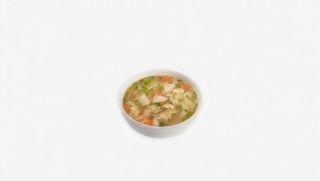 Bors de gaina cu taitei de casa