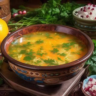 Borș țărănesc cu pui și tăiței de casă