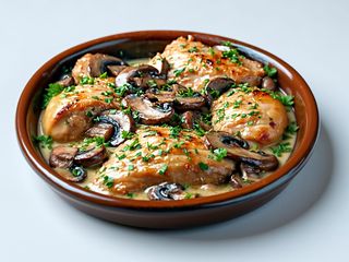 Pui cu ciuperci aromate