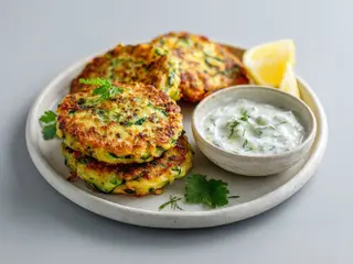 Chifteluțe din dovlecei cu tzatziki