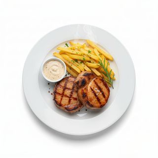 Friptura cu traditie din cotlet de porc semiafumat la gratar