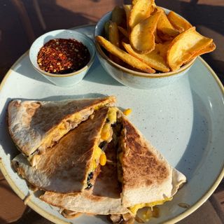 Veggie quesadilla de post