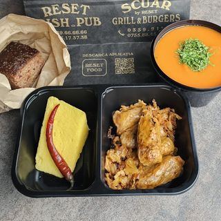 6) Supă cremă și sarmale de post