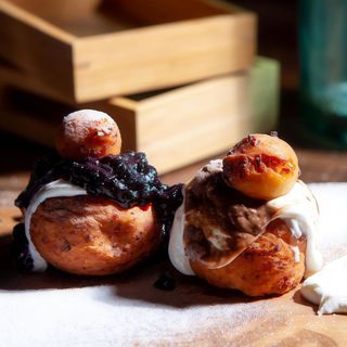 Papanași cu dulceață